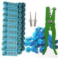 Live Stock Goat Ear Tag Pliers 001-100 Ear Tags for Sheep PE Material Sheep Lazer Ear Tagger With 2pcs Pins  Ear Tag Plier