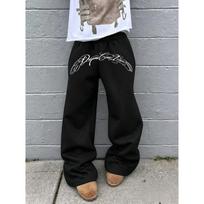 Men's Retro Long Pants with Loose Straight Leg and Retro Print a Casual Gift for Boyfriend and Husband Suitable for Vacation Style M juoda