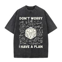 2026 Vintage D20 Dice Math Science Formula Graphic Black Acid Washed T Shirt DND Tabletop Game Lovers Oversized Unisex Casual Sh L įvairiaspalvis