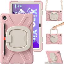 Suitable for Lenovo Tab M10 3rd 10.1 Pirate King PC Rotating Bracelet Stand Tablet Case with Strap and Anti-drop Cover Lenovo Tab M8 Gen4 TB-300 rožinė