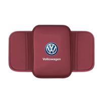 Automobilio centrinės konsolės odinė porankių dėžutės dangtelio apsauginis kilimėlis VW GTI Polo Passat Golf Tiguan Jetta T-ROC Beetle Sharan Phaeto juoda