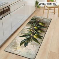 1Pcs Vintage Distressed Oil Painting Non-Slip Washable Area Rug Runner for Entryway, Living Room, Bedroom & Patio 60X90cm gray