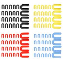 100 Pcs U Shape Plastic Shim Red 3mm Thick Leveling Tile Spacers Horseshoe Shims for Construction Industry