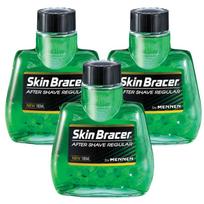 Mennen Skinbracer Aftershave Regular 180ml 3-Piece Pack black