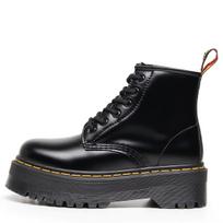 Martin Boots Women's Hole Open Edge Bead Hard Leather Short Boots Men's and Women's Boots Leather Round Head Large Size 34