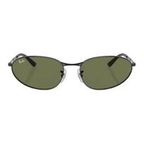 RayBan Temple logo Metallic Oval Sunglasses Unisex Couple Multicolour 56 gray