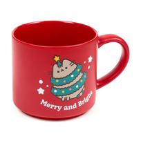 Didelis porcelianinis kalėdinis puodelis - Pusheen