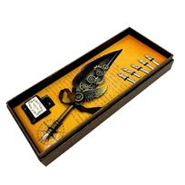 Steampunk kaligrafijos rinkinys su plunksna „Vintage Gear“