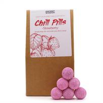Rankų darbo nuostabaus braškių aromato mini vonios bombos - „Chill Pills“ (350g)