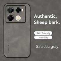 For Infinix Note 40 Pro 5G Case TPU Soft Bumper Shockproof Protect Phone Case For Infinix Note 40 Note 40Pro Leather Back Cover Infinix Note 40 gray