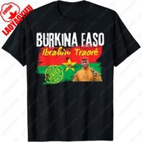 Burkina Faso Ibrahim Traoré Sankara Unisex TShirt Unique Portrait Print Men Women High Quality Cotton Streetwear Cool Tees Tops 3XL red