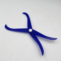 Pottery Bent Leg Caliper Measure Diameter DIY Plastic Clay Measuring Pottery Tool Handcraft Sculpture mėlyna