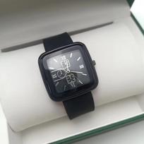 Square Silicone Tape Quartz Watch Simple Sports Silicone Watch Student gray