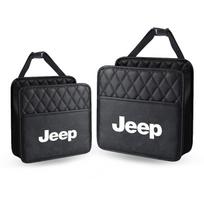 Sėdynės daiktadėžė PU odos dėžutė Daiktadėžė Telefonui Servetėlėms Gėrimui Piniginė Jeep Wrangler Grand Cherokee Compass Renegade Cherokee Gladiator gray