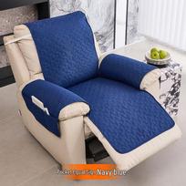 Cheer Chivas Genuine Leather Electric Recliner Sofa Cover with First Class Four Seasons Mat 55*196 Single Seat gray