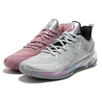 361 BIG3 5.0 Quick PRO Basketball Shoes Men's Low Top Silver White/Obsidian Black 672421111-20 41