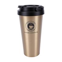 Golden Coffee Cup 17oz SUS304 Heat and Cold Preservation Coffee Mug For Home Commuting black