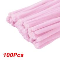 100/300/400Pcs Chenille Stems Bendable Soft Touch Pipe Cleaners Flexible Wire DIY Crafts Sticks for Artificial Flower Making gray