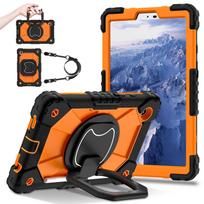 360 Rotating Armor Case For Samsung Galaxy Tab A11 2025 A9 2023 8.7  SM-X133 X135 X110 X115 X117 Stand Cover With Shoulder Strap A9 SM-X110 X115 X117 blue