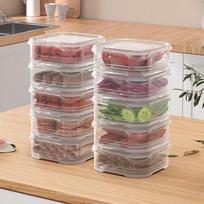 Sandari plastikinė konservavimo dėžutė šaldytuvo laikymo dėžutė Speciali šaldytuvo ir sandari maisto laikymo dėžutė mikrobangų krosnelėms 350ml gray