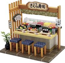 Dollhouse Japanese Feast Kit Sushi Restaurant Kit - beige
