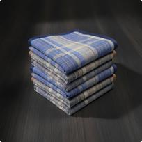 6 Pieces Absorbent Handkerchief | Stitched Finished Edges, Flat Square Shape, Combed Hanky, for 6-pack_Dark-1 gray