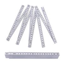 2Pcs 2 Meter Foldable Ruler,Engineering Measurement Device Tool for Precise Measurements in Building Renovations 1 white