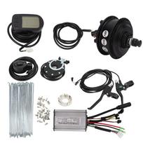 Electric Bike Conversion Kit 48V 350W Front Drive Wheel Hub Motor LCD5 Display Meter Set for Mountain Bicycle For 26in Rim Spokes black
