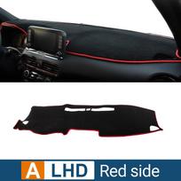 For Hyundai Kona N Line 2017 2018     Car Dashboard Cover Avoid Light Pad Sun Shade Anti-UV Carpets Non-Slip Mat A Red Side black