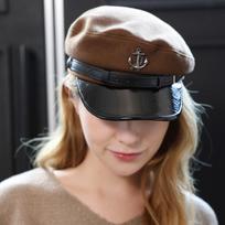 Benny Belt Cafe Barista Hat Baker Cap Sailor Hat brown white