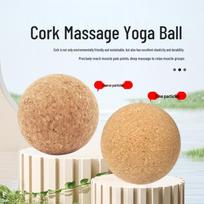Cork Fascia Massage Ball: Yoga, Fitness, and Muscle Relaxation Tool 6 cm beige