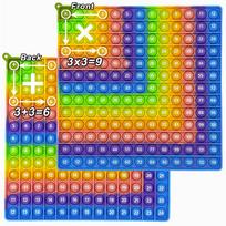 Multiplication 12x12 Addition 12+12 Math Games Board, Quick Push Montessori Educational Teaching Manipulatives Stationery yellow