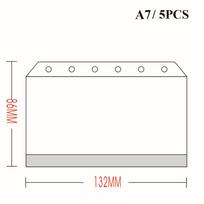 1/5PCS Zipper Resealable Loose-leaf Matte Clear Zip Lock Pouch Bag PVC Storage A6-5PCS black