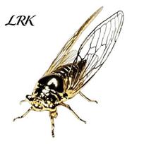 Feng Shui Decor Realistic Golden Cicada Ornament for Tea Table Decor, 3D Figurine, Stress Relief Toy Metal Animal Sculpture Office Desk And Study Room auksinė