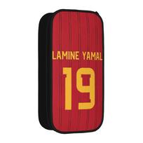 Fashion Football L-Lamine Yamal Spain Pencil Cases  Pencil Pouch Pen Box for Student Large Bag Students School Zipper Stationery 21x10.5x5cm black