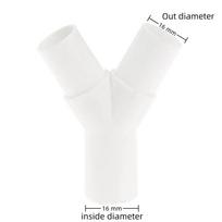 Y formos PVC jungtis-tee vamzdžio adapteris, lengvai montuojamas, 1 vnt., 16 mm, 20 mm, namų, sodo, vejos drėkinimo vandens vamzdžio prailginimui 20mm white