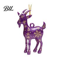 Acrylic Festive Pendants 2D Goat Christmas Tree Ornament, Zodiac Hanging Pendant with Gold String, Year Decor for Party of The Ornament 2027, Chinese