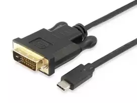 „Equip adapteris USB-C į DVI-D (24+1) 1920x1200/60 Hz, 1,80 m, juodas, polietileniniame maišelyje“