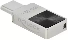 "STICK DELOCK Mini USB 3.2Gen1 USB-C Speicherstick 128GB Metallgeh."