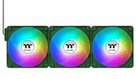 "140mm Thermaltake CT140 EX Reverse ARGB Sync PC Cooling Fan Racing Green 3 Pack"