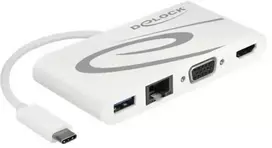„USB Type-C™ 3.1 doko stotis HDMI 4K 30 Hz + VGA + LAN + USB PD“