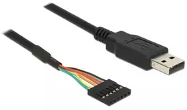 „Delock keitiklis: USB 2.0 kištukas į 6 kontaktų TTL jungties lizdą, 1,8 m (3,3 V)“