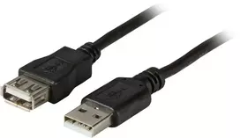 „EFB USB 2.0 prailginimo kabelis A-A, St-Bu, 5 m, juodas, Class“