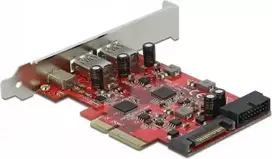 DeLOCK PCIe x4> 1x USB-C / 2xUSB-A / 1xUSB3.0