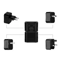 KSC-174 Multi Power Plug adapter from/to UK 3pin - Euro 2pin - US (USA