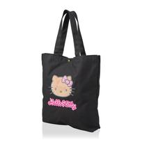 Sanrio Characters Canvas Tote Bag 6086 SA24. Suntan Hello Kitty black
