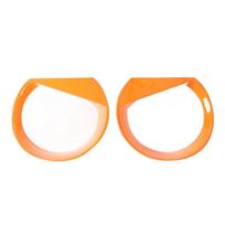 TESIN Car Front Headlight Decoration Cover for Jeep Renegade 2016 2017 2018 Head Light Lamp Hoods Trim Ring Exterior Accessories raudona