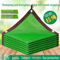 Edge-Sealed Green Sunshade Net - Perforated Heat Insulation for Rooftop and Greenhouse Protection 2x2m Edge Sealed Perforated green