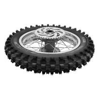 Mud Pit Mini Monkey Bike 80/100-12 Tire and Rim Assembly with Inner Tube - 18.5 Inch Rear Wheel Disc Brake Rim