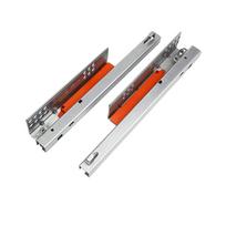 1Pair Rebound Press Push to Open Under Mount Furniture Kitchen Bath Drawer Slide Rail Runner DTC 25KG 2-fold Half Extention (14  35CM) 10" 25CM